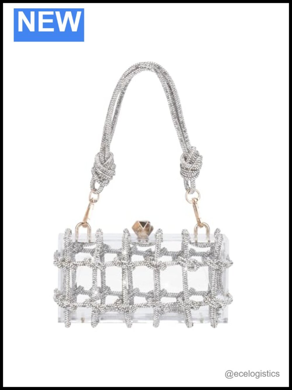 Acrylic Rhinestone Clutch Purse Evening Bag Wedding Party